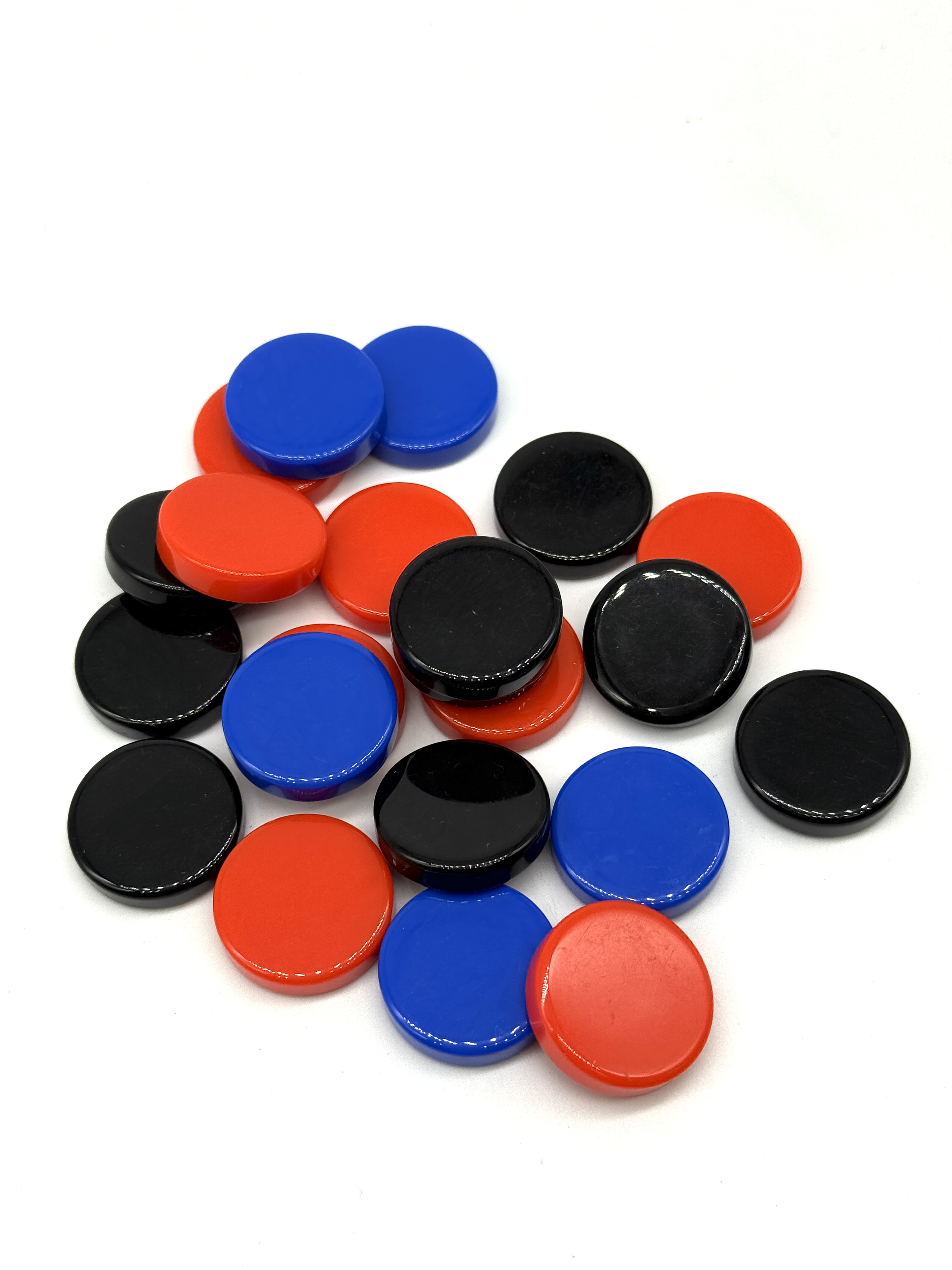 Custom pawns, discs and chips