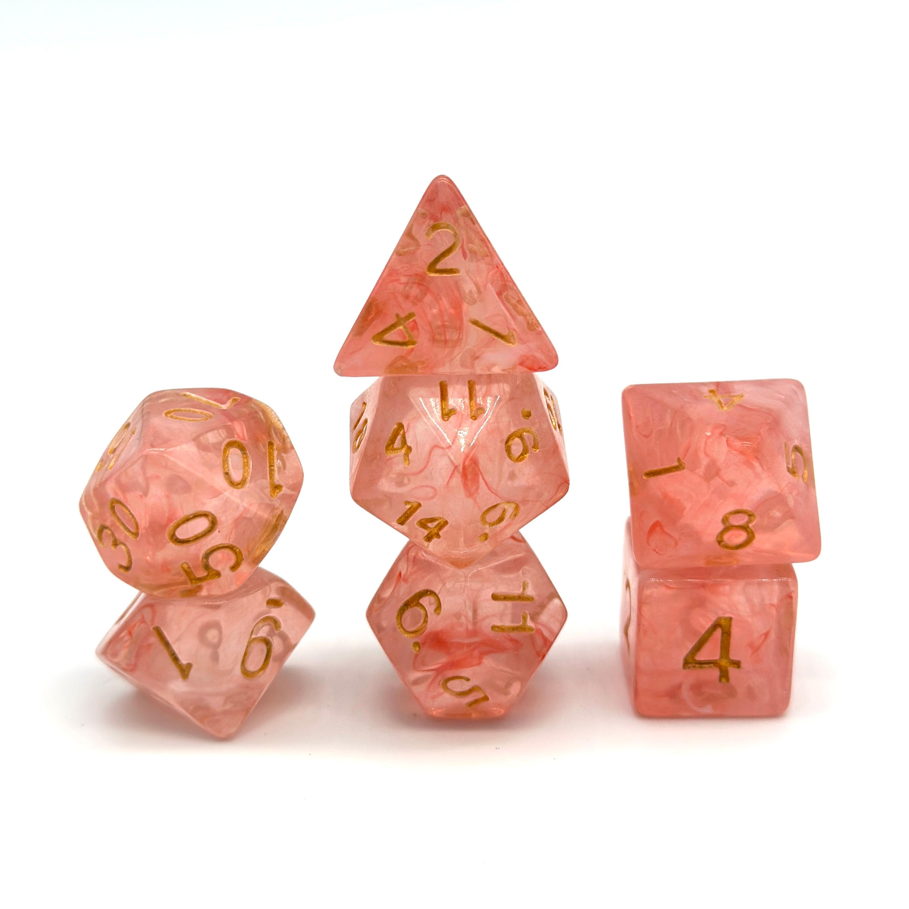 Exclusive brushed-finish dice